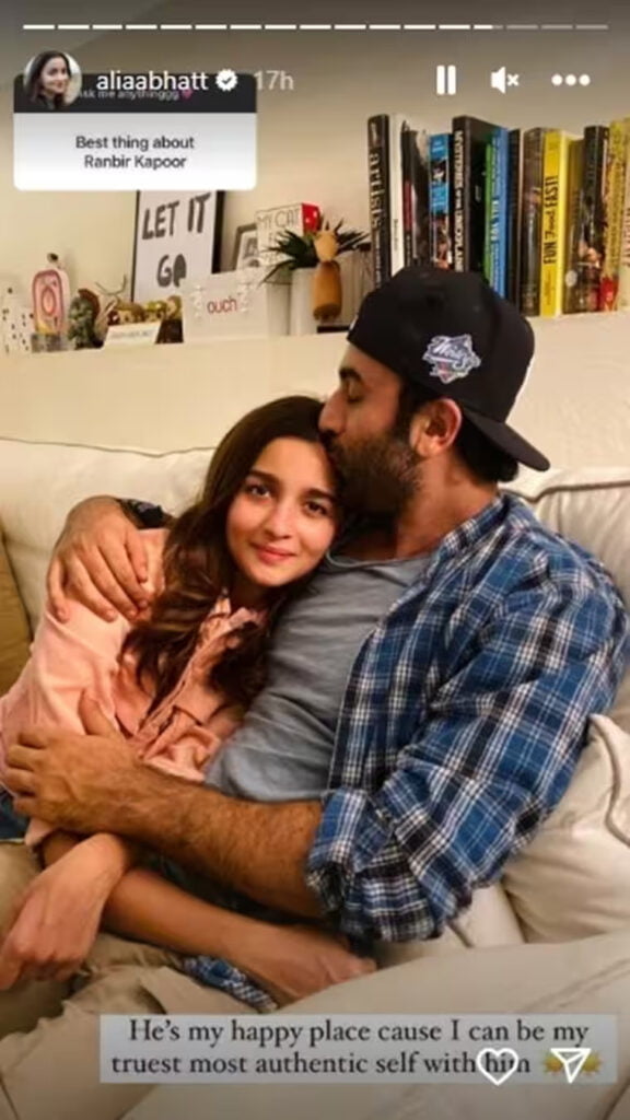 Alia Bhatt with husband Ranbir Kapoor.