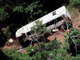 Bus plunges down hill in Mexico, killing 17